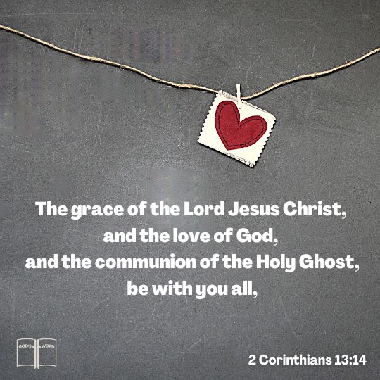 2 Corinthians 13:14 with heart image
