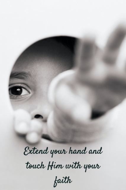 Have you ever prayed and still not seen God answer? Then extend your hand and touch Him with your faith, just as the woman in the Bible who bled for 12 years and received her healing. See