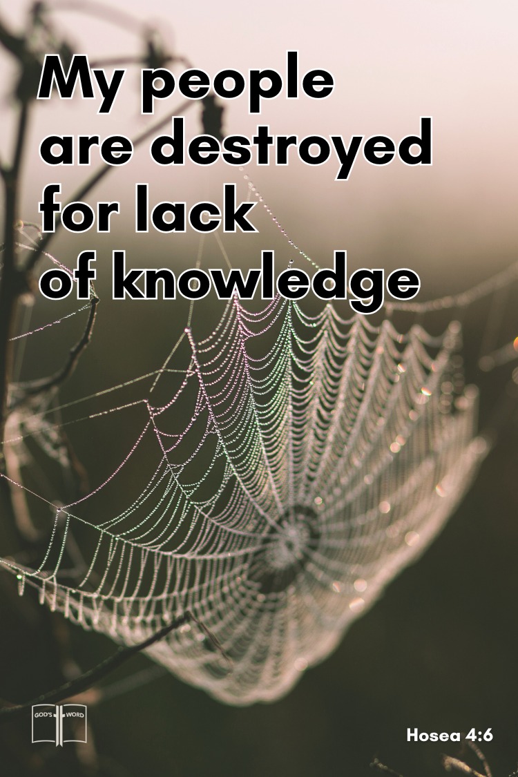 My people are destroyed for lack of knowledge, Hosea 4,6