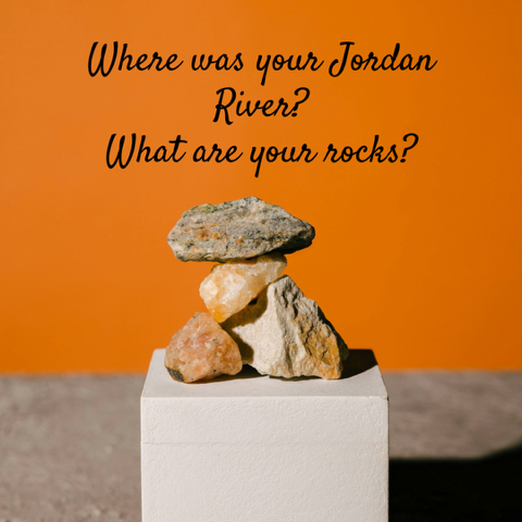 A group of rocks stacked on top of a white box Description automatically generated.png  ALT- Several stones with orange threads throughout are stacked and balanced on each other. Where was your Jordan? What are your rocks?