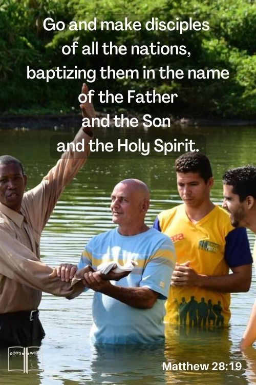 Go ye therefore, and teach all nations, baptizing them in the name of the Father, and of the Son, and of the Holy Ghost, Mat 28:19